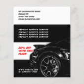 白黒の自動車 チラシ (裏面)