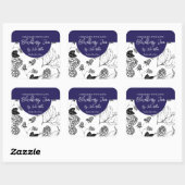 白黒の自家製ブラックベリージャムラベル スクエアシール (シート)