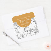 白黒の自家製マンゴージャムラベル スクエアシール (封筒)