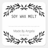 白黒の自家製ヴィンテージ 空白の スクエアシール (正面)