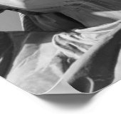 白黒の自由の女神クローズアップ写真 ポスター (角)