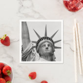 白黒の自由の女神 スタンダードカクテルナプキン (インサイチュ)