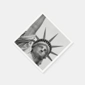 白黒の自由の女神 スタンダードカクテルナプキン (角)