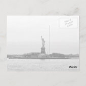 白黒の自由の女神 – NYニューヨーク ポストカード (裏面)