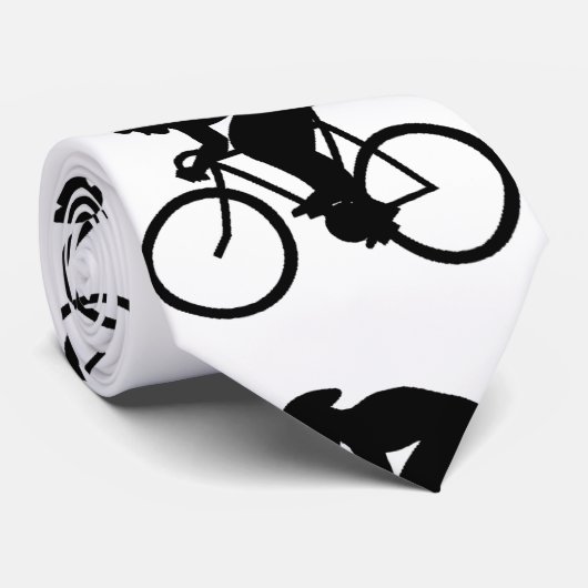 白黒の自転車パターン。 ネクタイ (ロール)