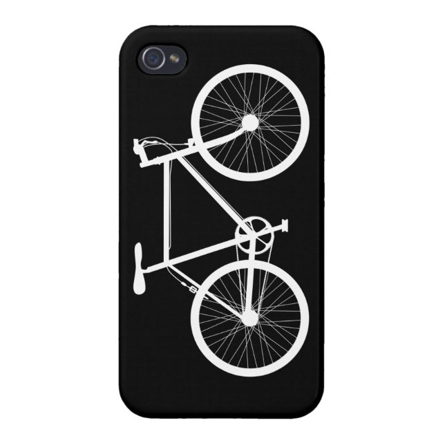 白黒の自転車 iPhoneケース (裏面)