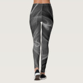 白黒の色の付いた煙 レギンス (裏面)