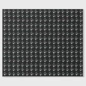 白黒の芝生のボウルのパターン。 ラッピングペーパー (フラット)