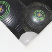 白黒の芝鉢の模様 フリースブランケット (角)