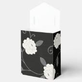 白黒の花と赤いグリッター フェイバーボックス (オープン)