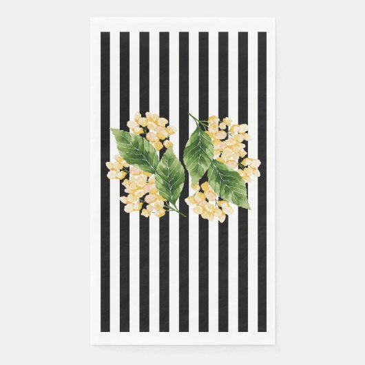 白黒の花に黄色の花を付けストライプる (正面)