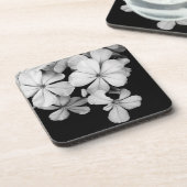 白黒の花のクローズアップ コースター (左側)
