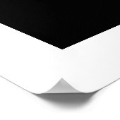 白黒の花の写真 ポスター (角)