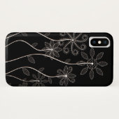 白黒の花の電話ケース Case-Mate iPhoneケース (裏面(横))