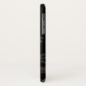 白黒の花の電話ケース Case-Mate iPhoneケース (裏面/左)