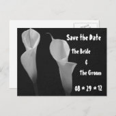 白黒の花はがき 案内ポストカード (正面/裏面)