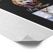 白黒の花スクラップブックページ ポスター (角)