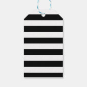 白黒の花ストライプの贈りラベル |黄色 ギフトタグ (裏面)