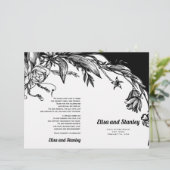 白黒の花タイポグラフィ折りプログラム (スタンド正面)