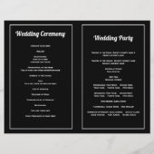 白黒の花タイポグラフィ折りプログラム (裏面)