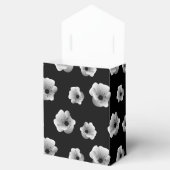 白黒の花ミニマルエレガントリストパターン フェイバーボックス (オープン)