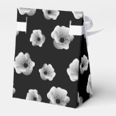 白黒の花ミニマルエレガントリストパターン フェイバーボックス (裏面サイド)