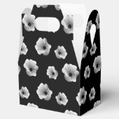 白黒の花ミニマルエレガントリストパターン フェイバーボックス (オープン)