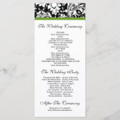 白黒の花婚式プログラム プログラム (裏面)