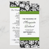 白黒の花婚式プログラム プログラム (正面/裏面)