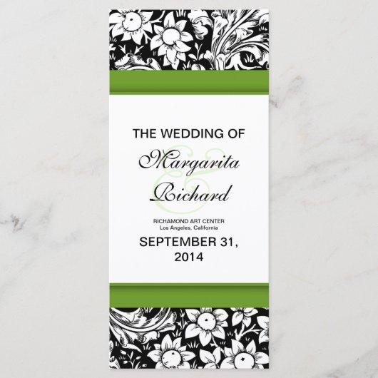 白黒の花婚式プログラム プログラム (正面)