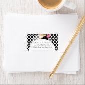 白黒の花嫁と花婿差出人住所ラベル ラベル (インサイチュ)