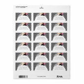 白黒の花嫁と花婿差出人住所ラベル ラベル (フルシート)