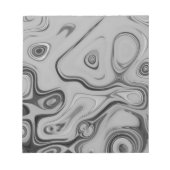 白黒の花崗岩の大理石カラーアートデザイン ノートパッド (正面)