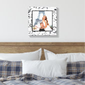 白黒の花崗岩結婚の写真記念 キャンバスプリント (インサイチュ (寝室))