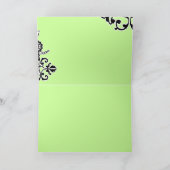 白黒の花束ありがとう サンキューカード (内部)