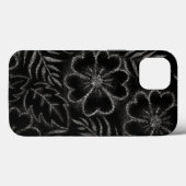 白黒の花柄 Case-Mate iPhoneケース (裏面 (横))
