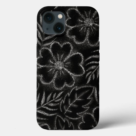 白黒の花柄 Case-Mate iPhoneケース (裏面)