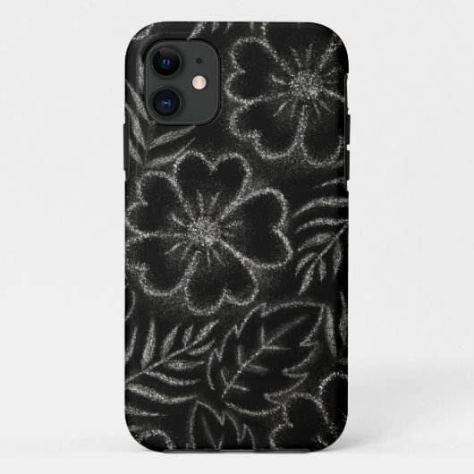 白黒の花柄 Case-Mate iPhoneケース (裏面)
