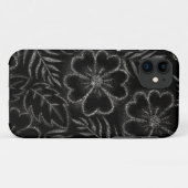 白黒の花柄 Case-Mate iPhoneケース (裏面(横))