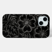 白黒の花柄 Case-Mate iPhoneケース (裏面 (横))