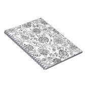 白黒の花模様 ノートブック (右側)