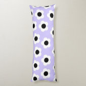 白黒の花模様（青） ボディピロー (裏面 (縦))