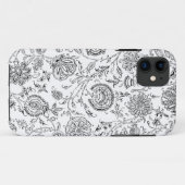 白黒の花模様 Case-Mate iPhoneケース (裏面(横))