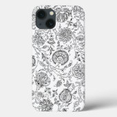 白黒の花模様 Case-Mate iPhoneケース (裏面)