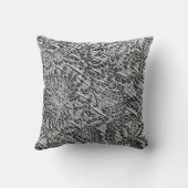 白黒の花生地枕 クッション (裏面)
