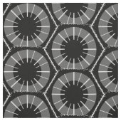 白黒の花素朴柄 ファブリック (見本)