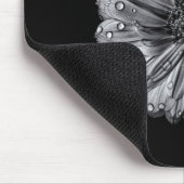 白黒の花10 マウスパッド (コーナー)