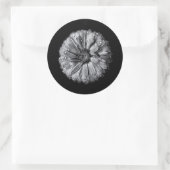 白黒の花10 ラウンドシール (バッグ)