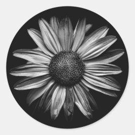 白黒の花18 ラウンドシール