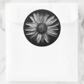 白黒の花18 ラウンドシール (バッグ)